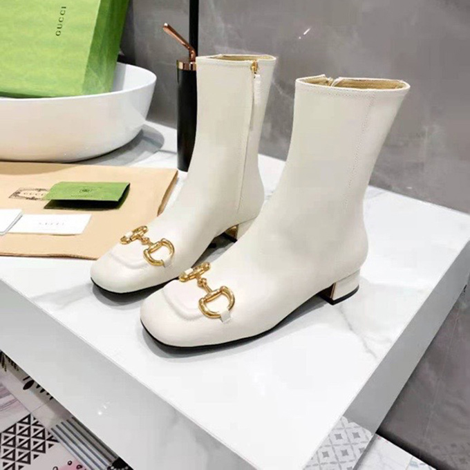 16296146395654000_684590.jpg Gucci Mid-Heel Ankle Boot with Horsebit