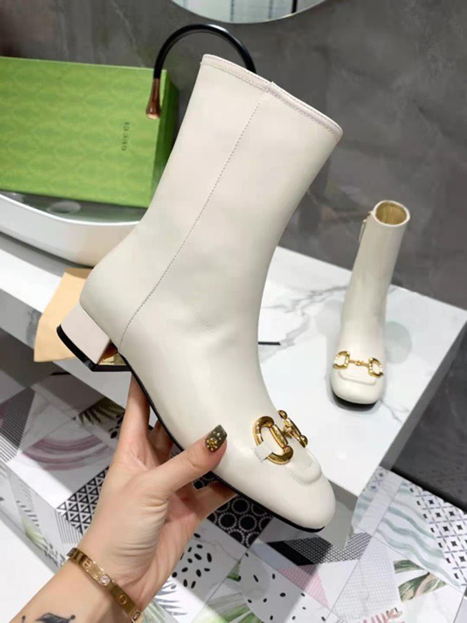 16296146395656000_684592.jpg Gucci Mid-Heel Ankle Boot with Horsebit