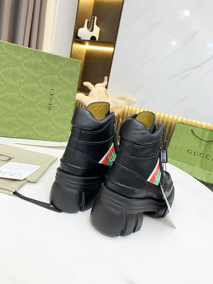 16301350259574000_690324.jpg Gucci Black Ankle Boot with Interlocking G