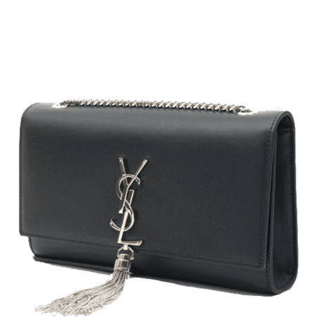 YSL Kate Medium Tassel Bag (Silver)