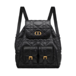 DIOR CARO BACKPACK – BLACK LAMBSKIN ELEGANCE