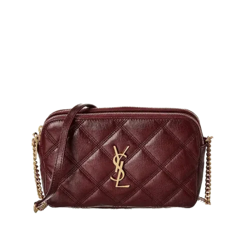 YSL Becky Quilted Double-Zip Pouch